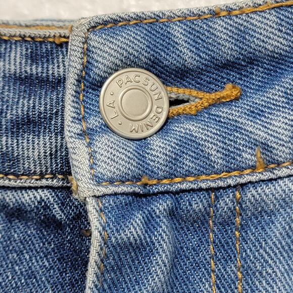 Pacsun Split Denim Mini Skirt 23 - Picture 7 of 9